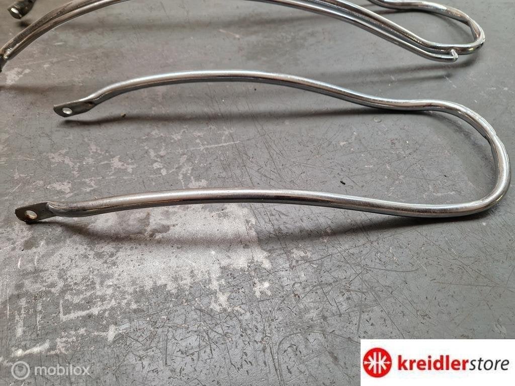 Kreidler Eitank spatbord beugel set origineel 100% chroom, Fietsen en Brommers, Brommeronderdelen | Kreidler, Gebruikt, Kreidler