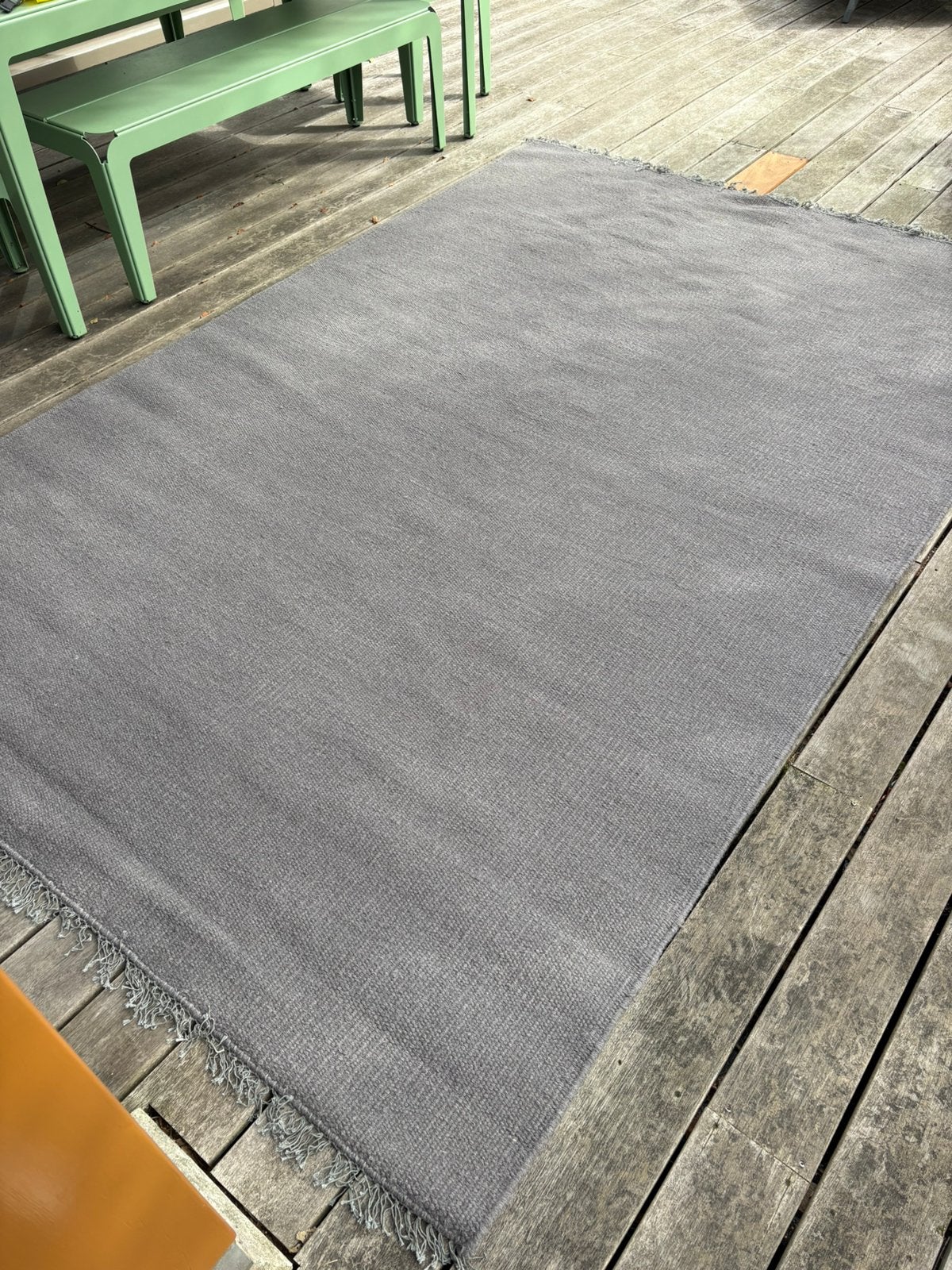100% wol grijs vloerkleed 2x3 meter, Ophalen, Zo goed als nieuw