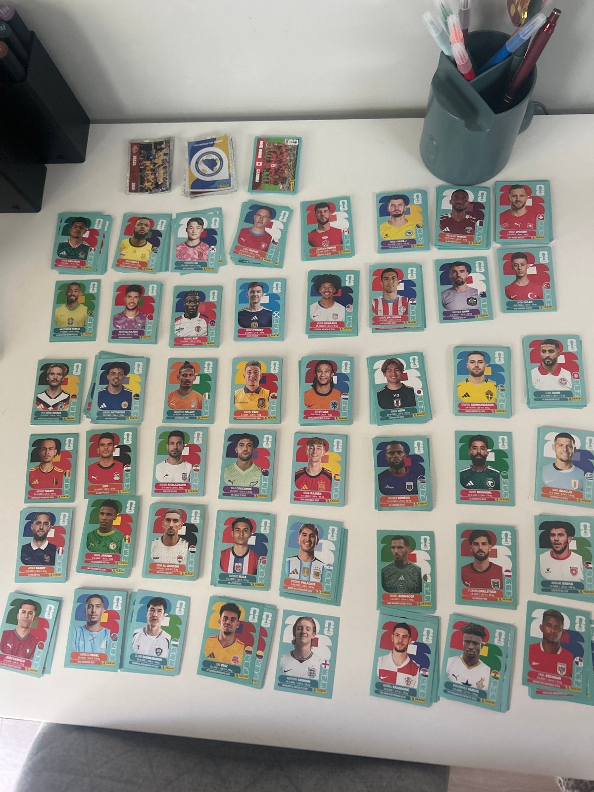 Panini WK 2026 Voetbalplaatjes  dubbele te koop, Ophalen of Verzenden, Gebruikt, Overige sporten, Spelerskaart