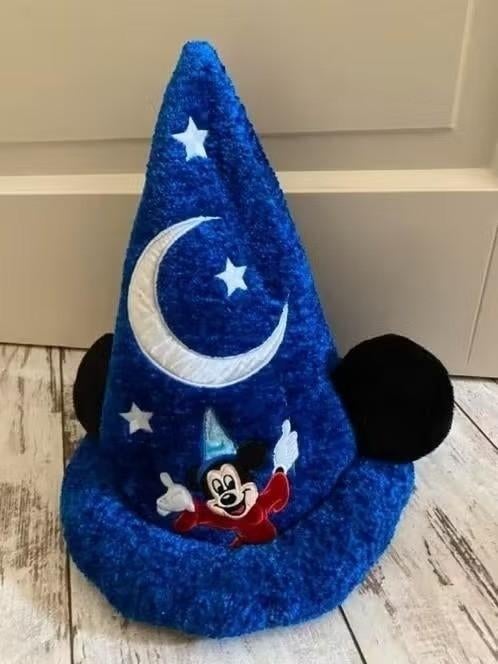 Mickey mouse tovenaars hoed - Disneyland Parijs, Ophalen of Verzenden, Mickey Mouse, Gebruikt, Kleding of Textiel