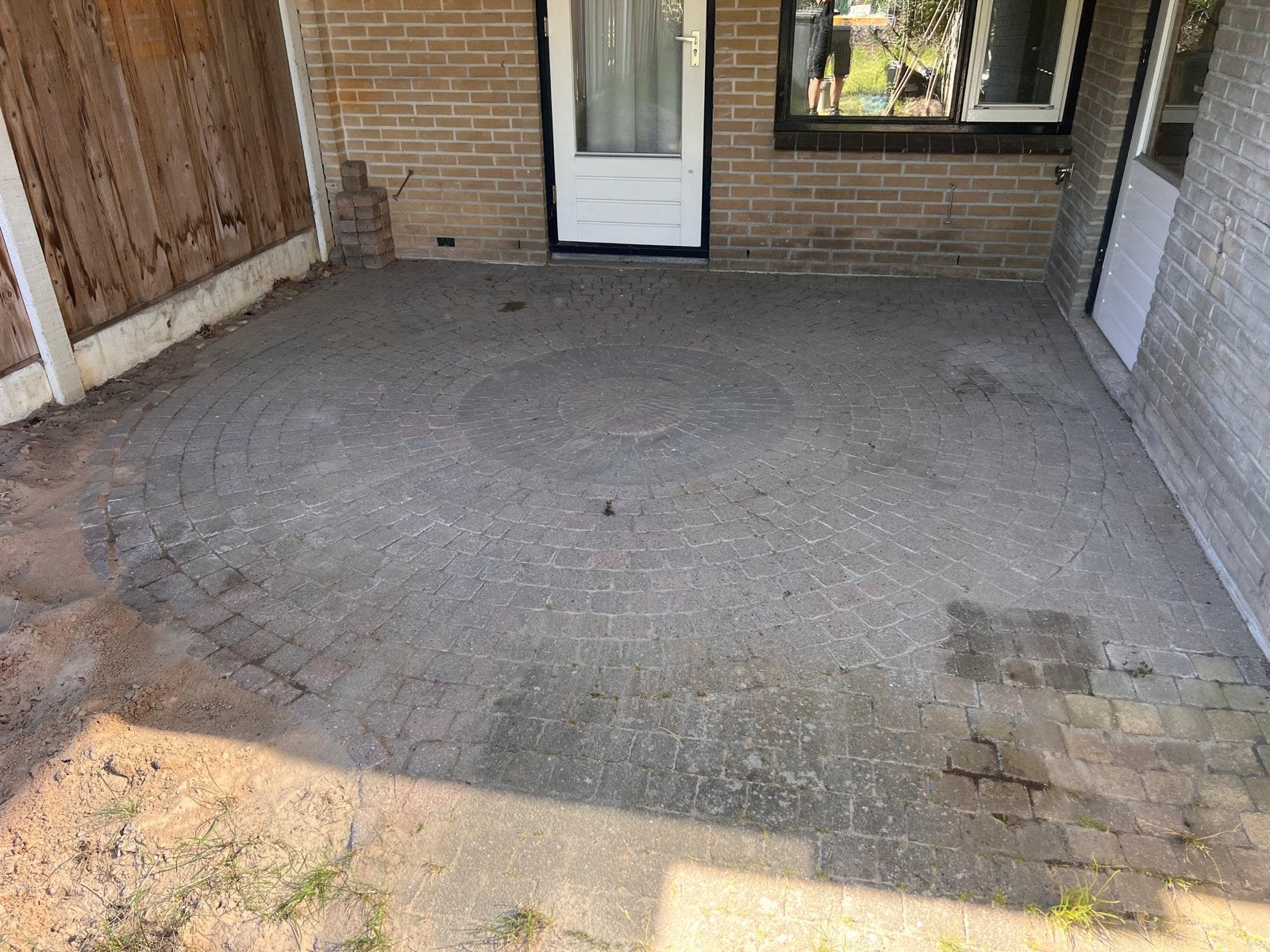 Sierbestrating/klinkers terras of oprit +- 16m2, Tuin en Terras, Tegels en Klinkers, Ophalen, Gebruikt, Klinkers, 10 m² of meer