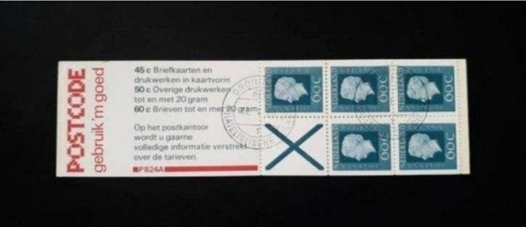 Postzegelboekje PB 24a gestempeld, Ophalen of Verzenden