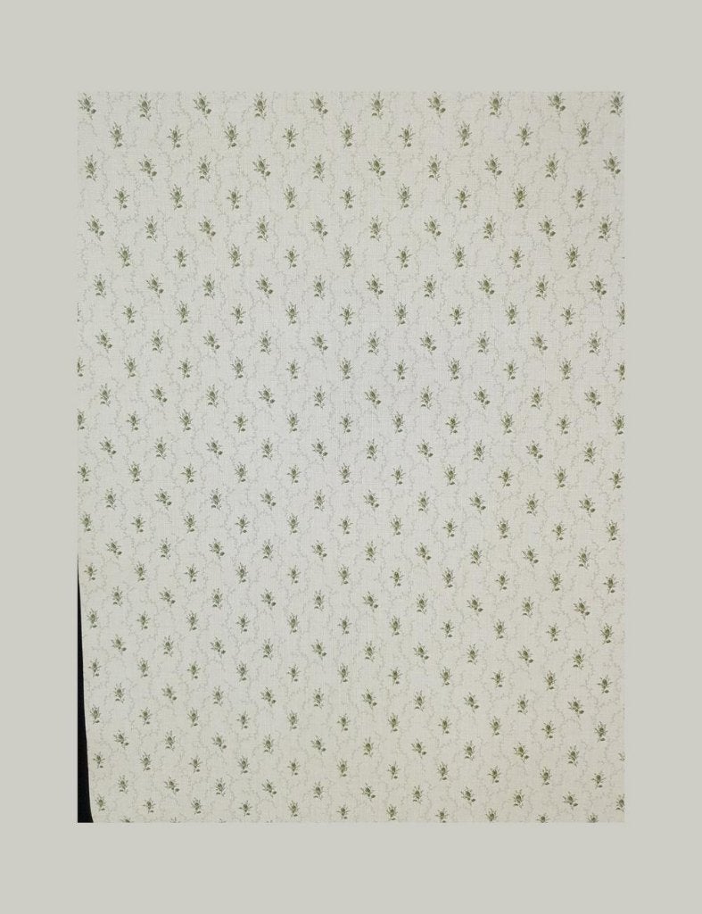 3905 vintage behang grijsgroen floraal 60s 70s subtiel swiet, Huis en Inrichting, Stoffering | Behang, Verzenden