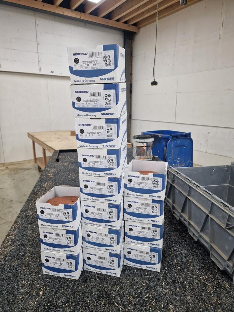 Partij Schuurpapier D125mm 8-gats klittenband, Ophalen of Verzenden, Nieuw, Minder dan 600 watt, Excentrische schuurmachine