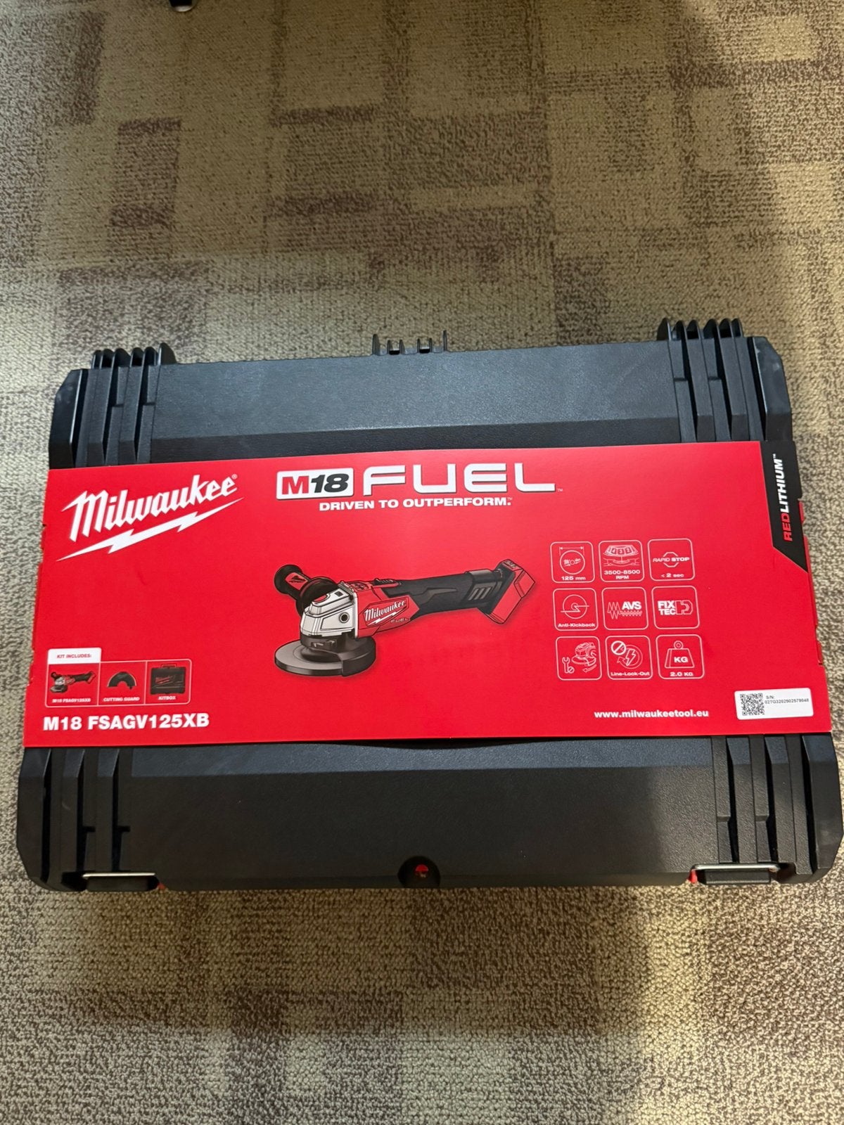 Milwaukee M18 FSAGV125XB-0X Haakse slijper HD box - 125mm, Doe-het-zelf en Verbouw, Ophalen of Verzenden, Nieuw