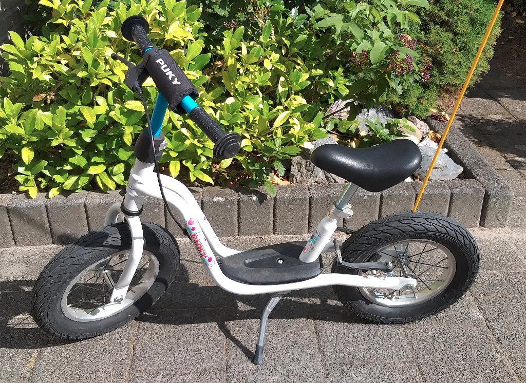 Puky loopfiets XL met handrem wit met roze 3+, Fietsen en Brommers, Ophalen, Gebruikt, Minder dan 16 inch
