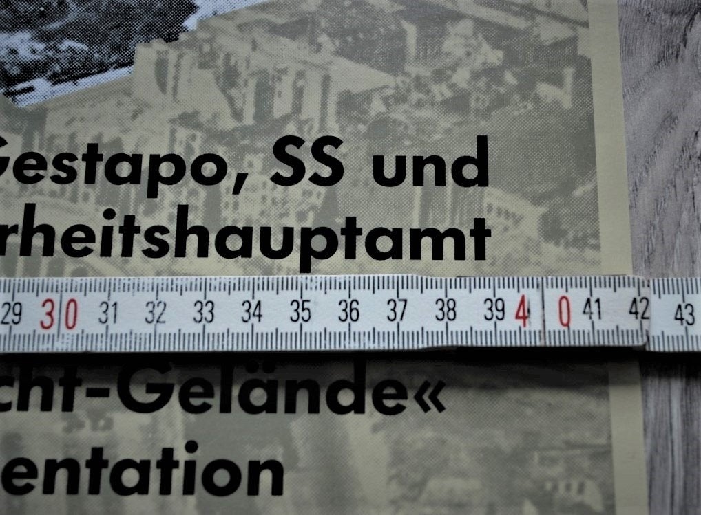 WW2 Duits POSTER " Topografie van Terreur " Duitsland, Ophalen of Verzenden