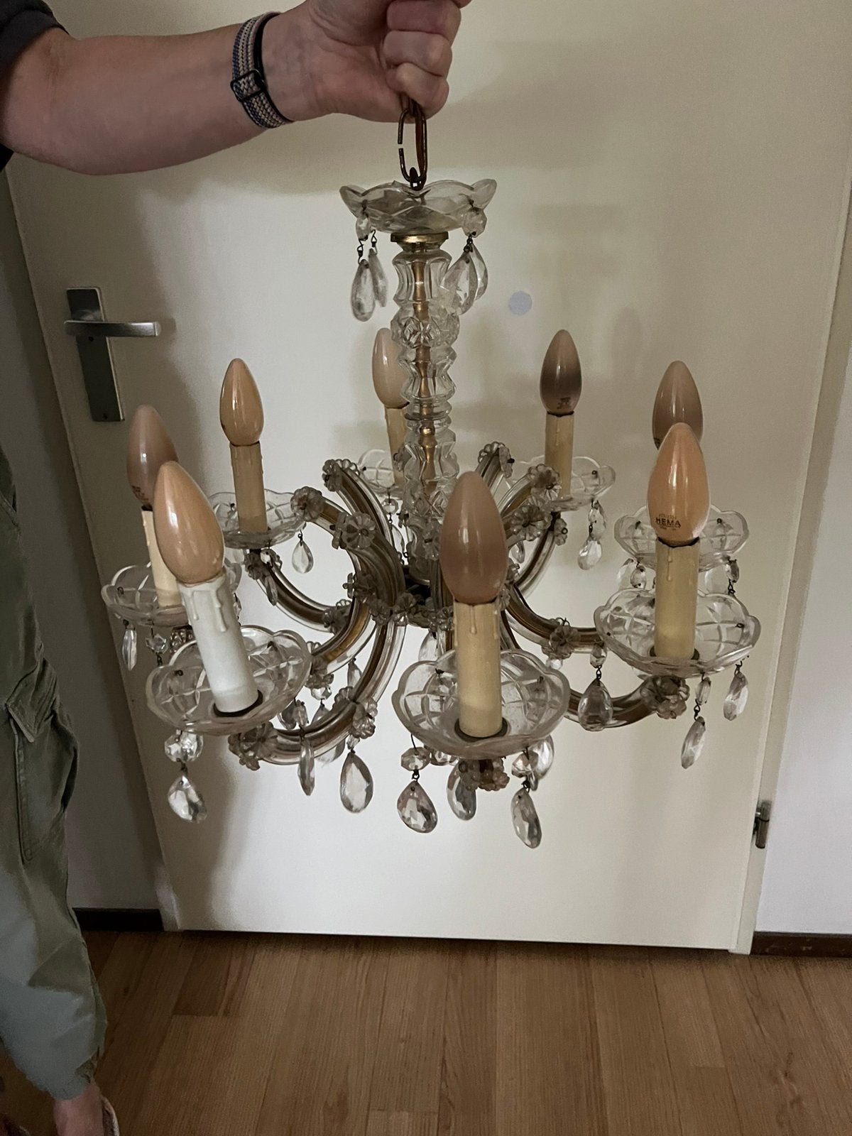 Kristallen kroonluchter, Ophalen, Overige materialen, Gebruikt, Barok