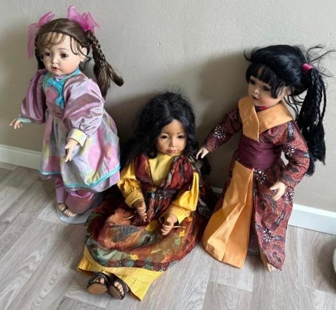 3 Hamilton Collection Poppen met Certificaat!, Verzamelen, Poppen, Ophalen of Verzenden, Zo goed als nieuw, Pop
