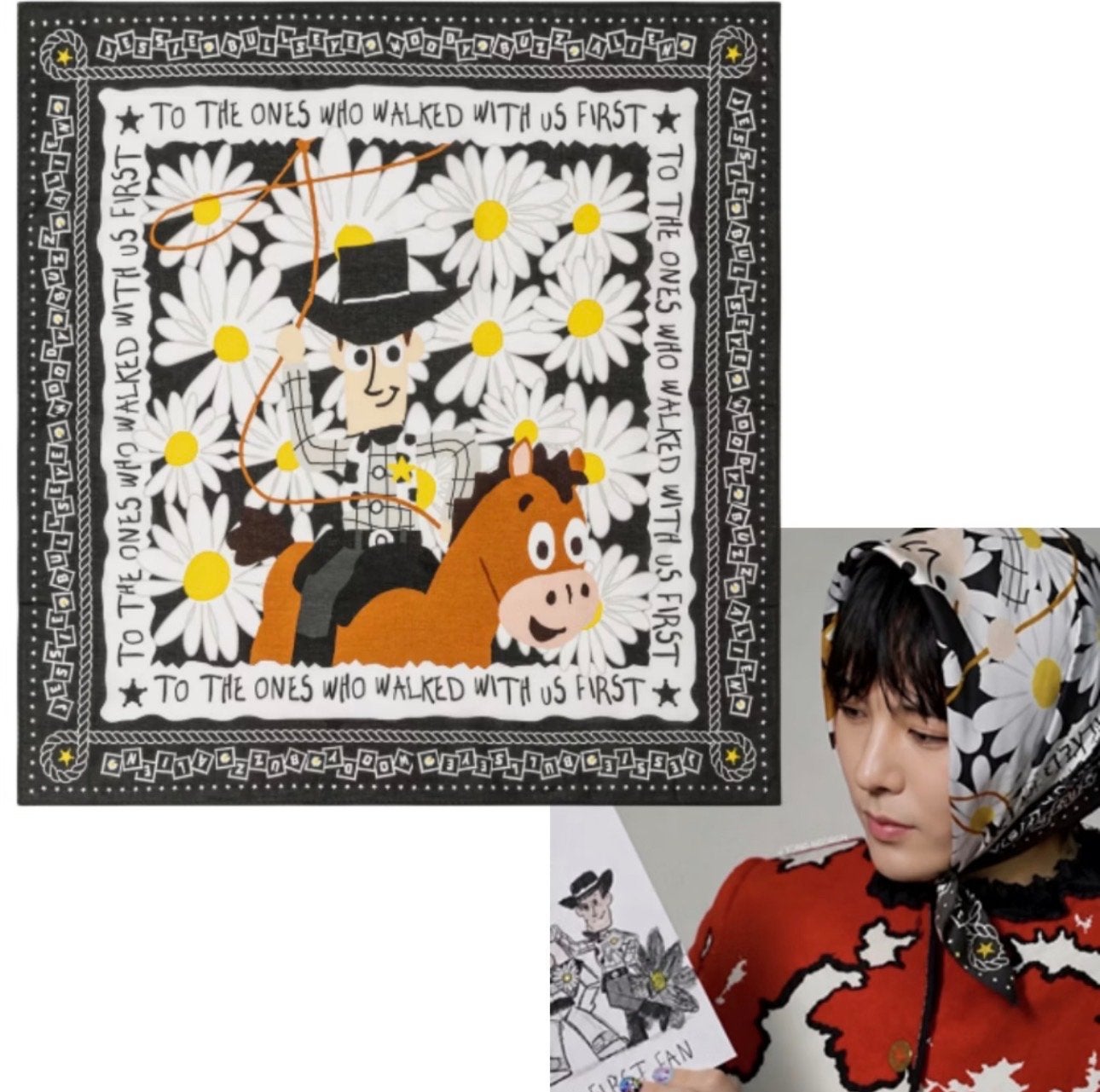 PEACEMINUSONE x Toy Story Hoofddoek - G-Dragon Stijl, Ophalen of Verzenden, Nieuw