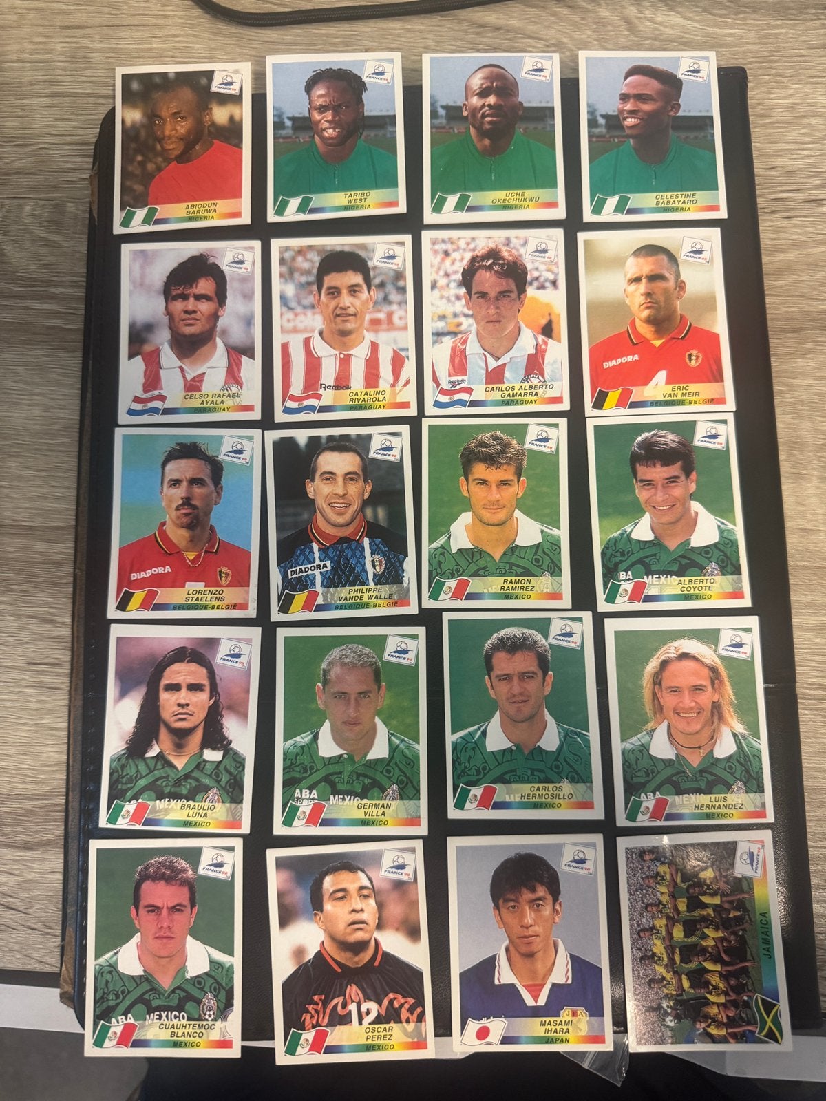 20 Panini WK 98 voetbal plaatjes, Ophalen of Verzenden, Zo goed als nieuw, Buitenlandse clubs, Poster, Plaatje of Sticker
