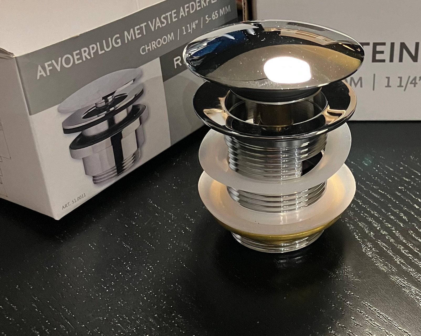 Raminex afvoerplug chroom nieuw in doos, Doe-het-zelf en Verbouw, Ophalen of Verzenden, Nieuw, Chroom