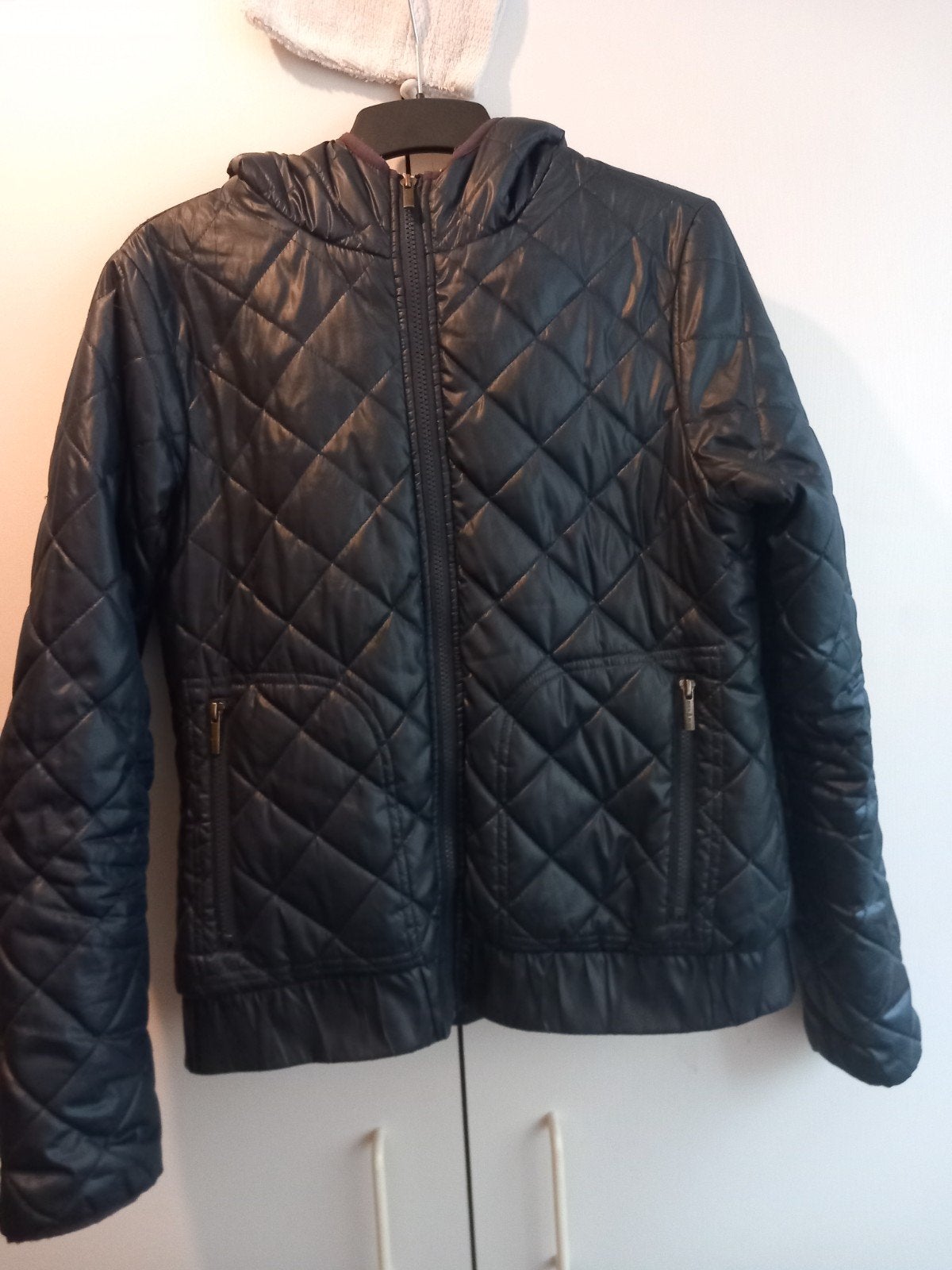 Jas Bien Bleu blauw met zachte voering Maat L, valt kleiner, Blauw, Maat 42/44 (L), Ophalen of Verzenden, Zo goed als nieuw
