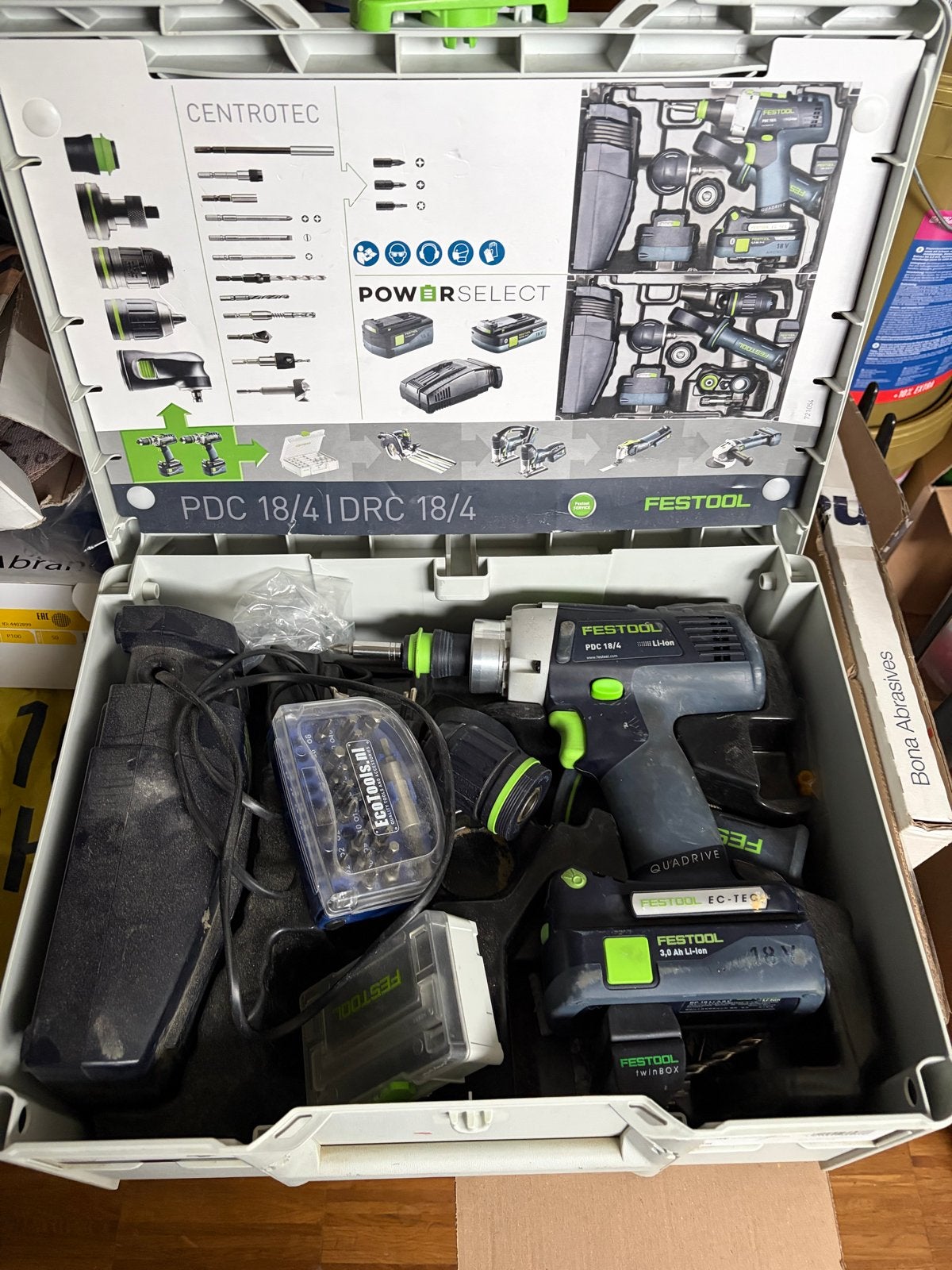 Festool QUADRIVE PDC 18/4 Accuklopboormachine, Ophalen of Verzenden, Gebruikt, Boor- en Schroefmachine, Klopboormechanisme