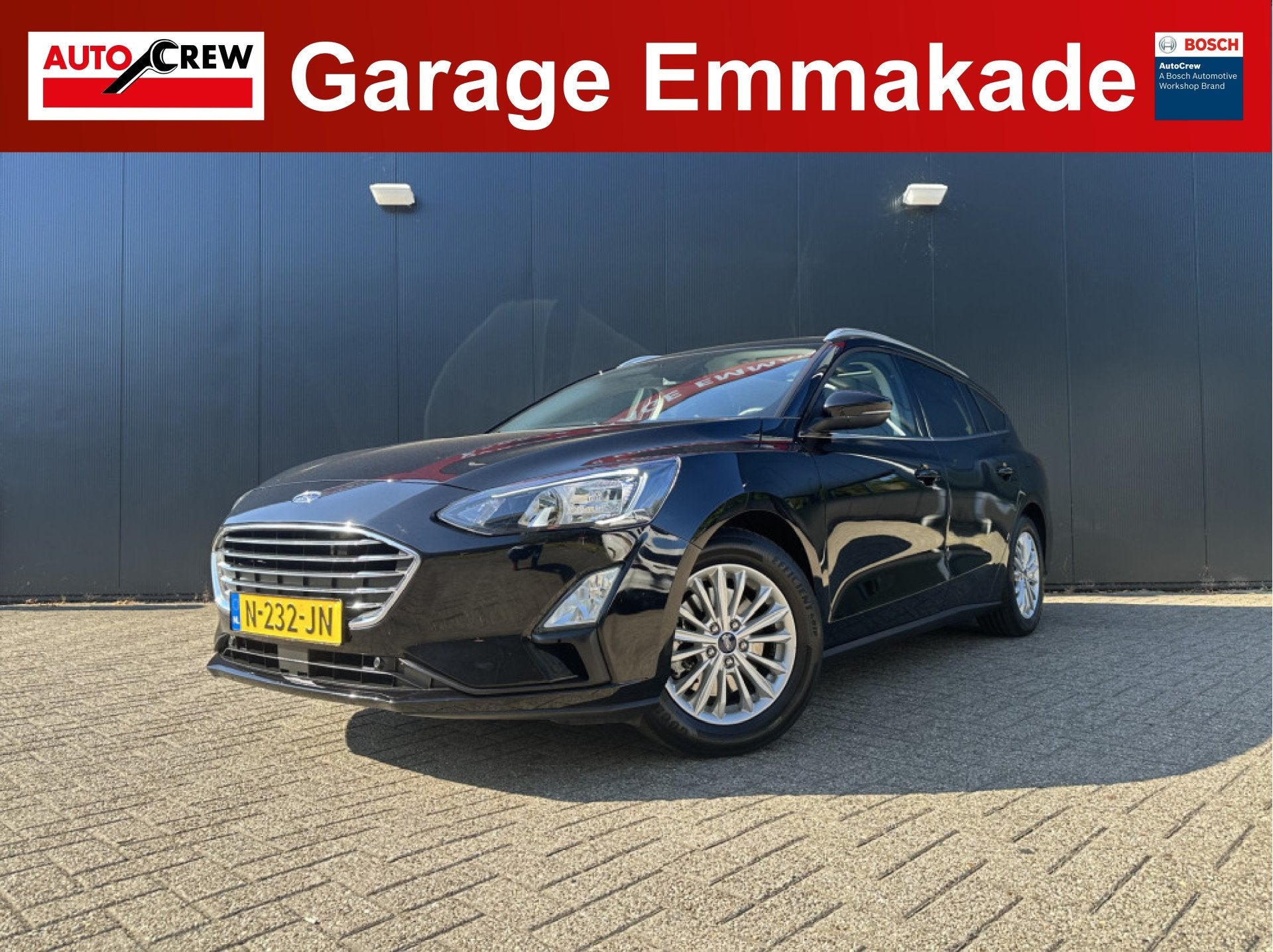Ford FOCUS Wagon 1.0 EcoBoost Titanium X Business | Pano | T, Auto's, 12 maanden, Stof, Gebruikt, Zwart