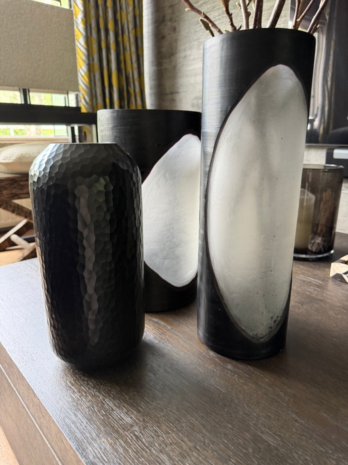 Set vasen 150, Overige kleuren, Ophalen of Verzenden, Minder dan 50 cm, Glas