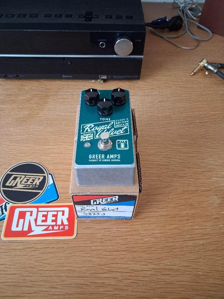 Greer Royal Velvet (Vox amp in box) (mint), Ophalen of Verzenden, Zo goed als nieuw, Distortion, Overdrive of Fuzz