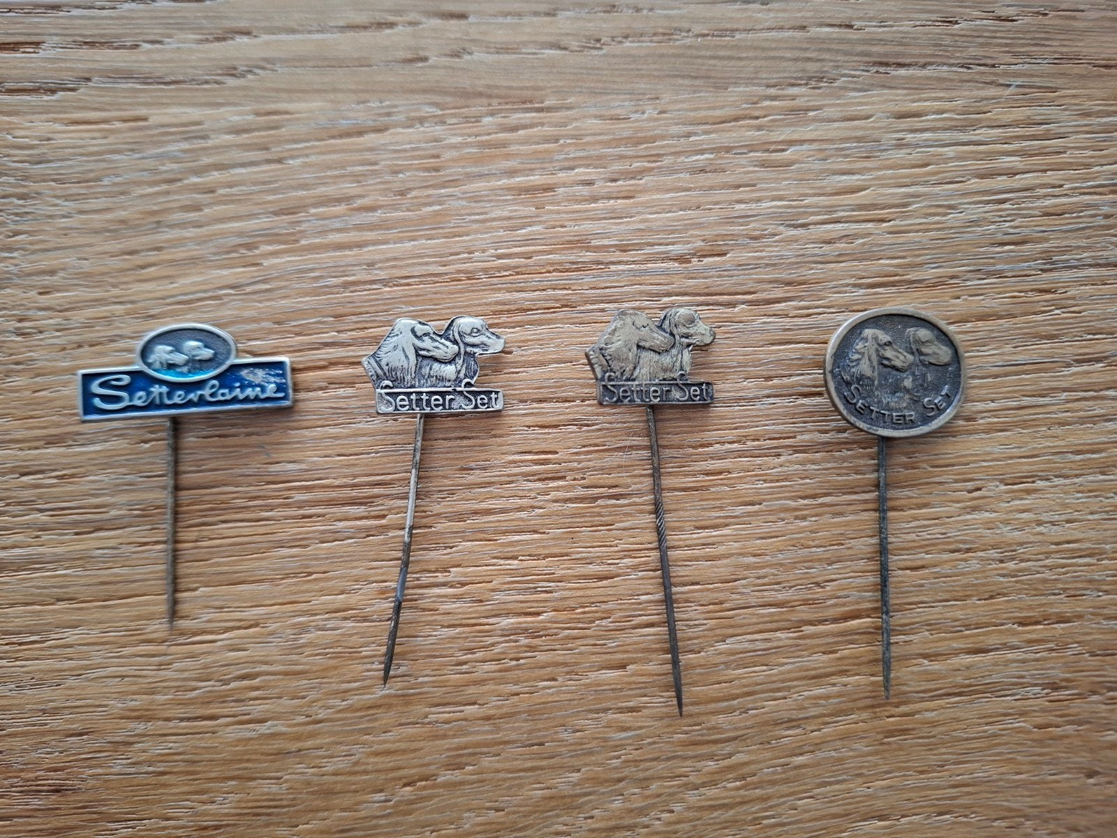 Vintage speldjes prikkers pins Setter Set Setterlaine, Verzamelen, Ophalen of Verzenden