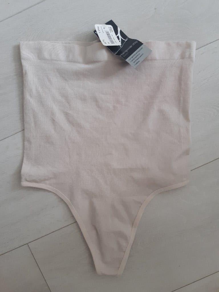 V&D corrigerende string beige maat L nieuw, Ophalen, Beige, String