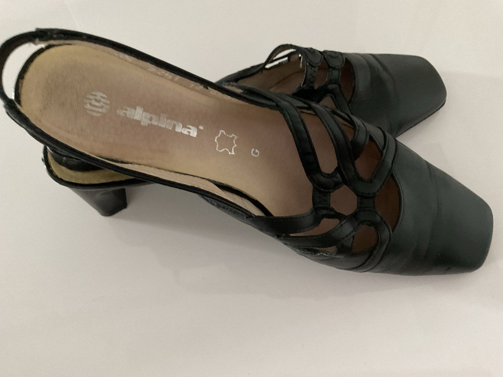 Alpina Leren Zomerschoen Maat 40, Kleding | Dames, Ophalen, Gedragen, Zwart, Sandalen of Muiltjes