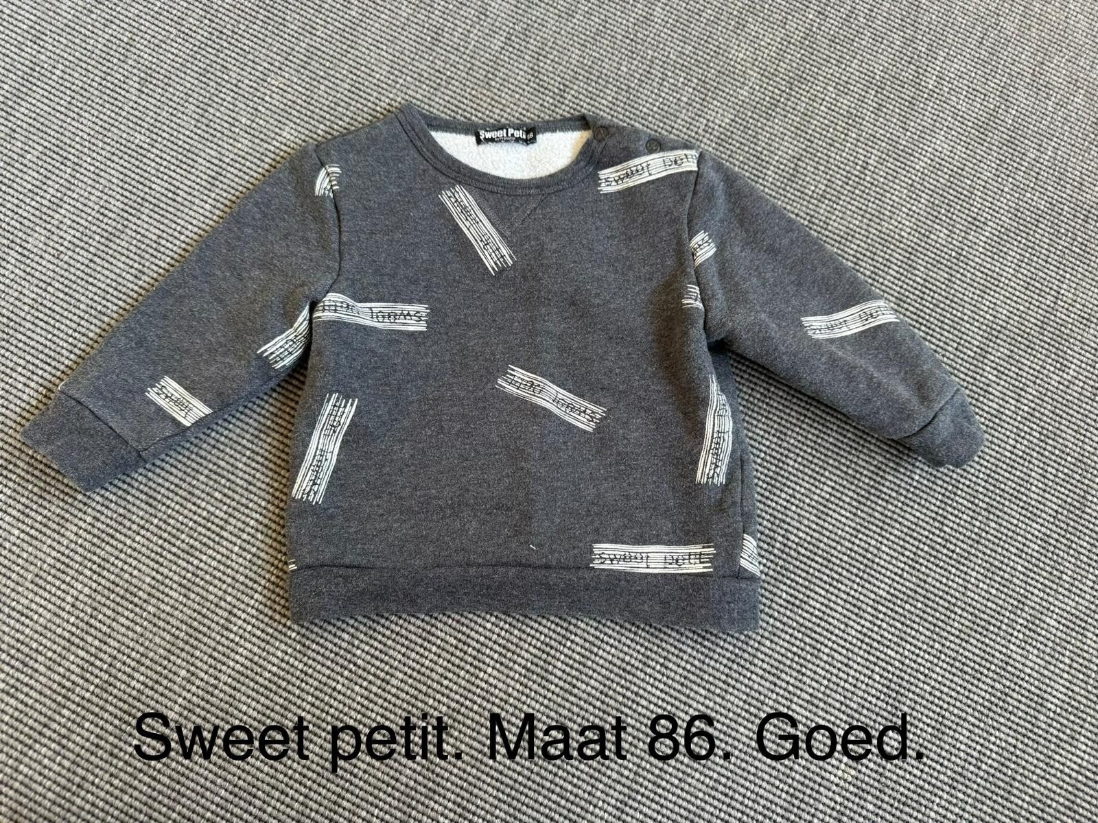 Sweet petit. Truitje maat 86, Gebruikt, Sweet Petit, Ophalen of Verzenden, Truitje of Vestje