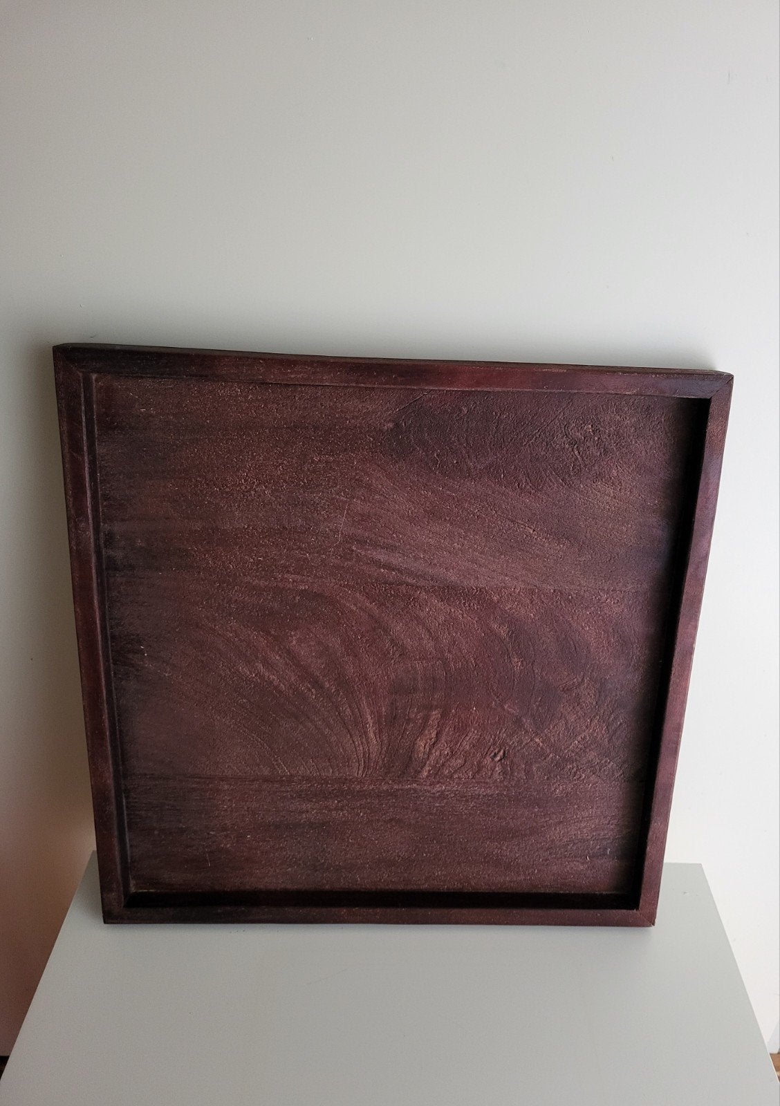 Groot bruin houten dienblad, Huis en Inrichting, Woonaccessoires | Dienbladen, Ophalen, Vierkant, Hout