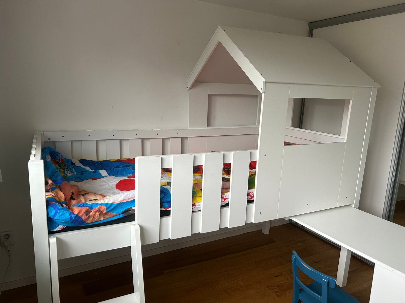 Hoogslaper met huisje en bureau, Ophalen, Gebruikt, Hoogslaper