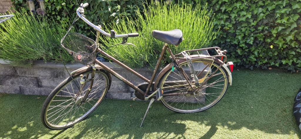 Union opknapfiets met mandje, Velgrem, Ophalen, Overige merken, 53 tot 56 cm