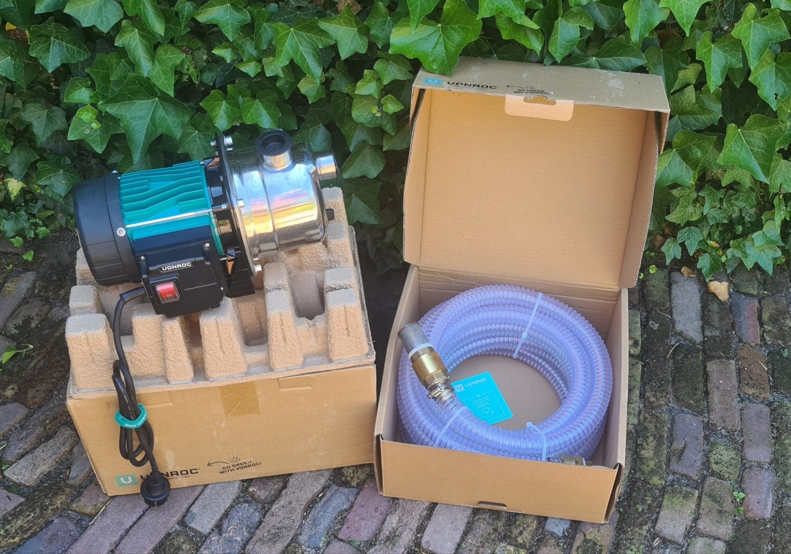 Waterpomp, beregeningspomp, vijver pomp met aanzuigslang, Tuin en Terras, Waterpompen, Ophalen, Nieuw, Beregeningspomp