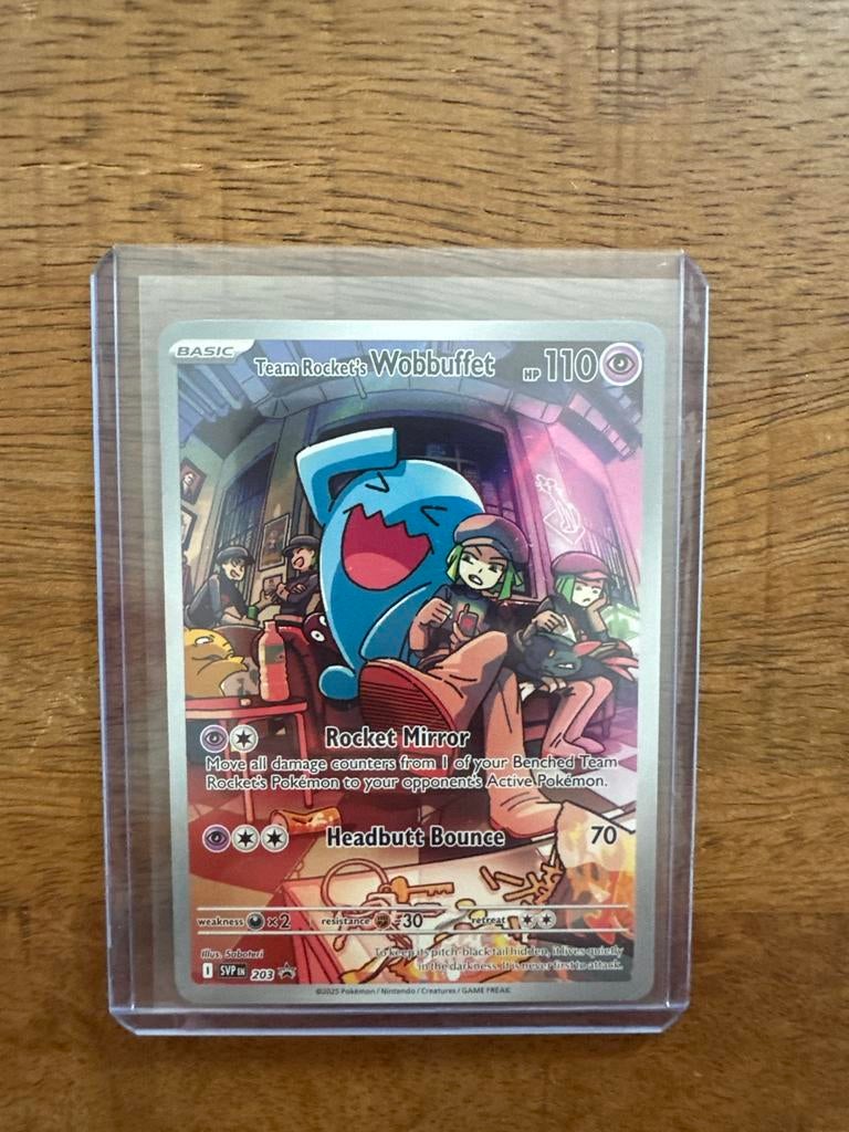 Team Rocket's Wobbuffet Pokémon Kaart - SVP EN 203, Ophalen, Zo goed als nieuw, Losse kaart