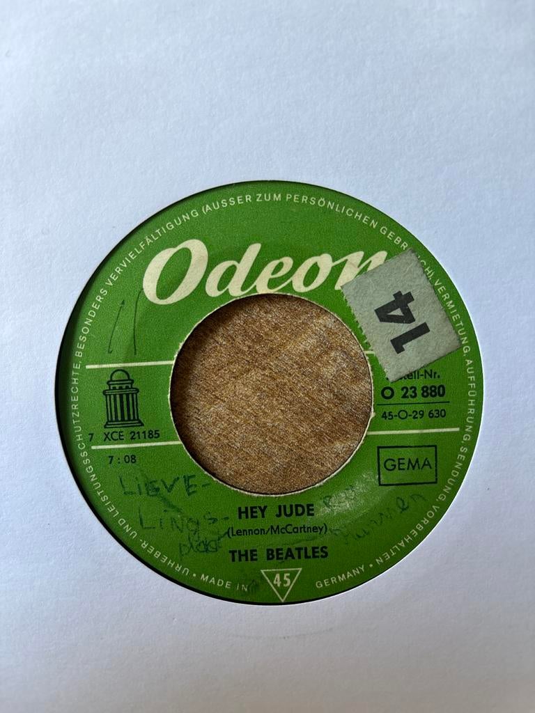 The Beatles - Hey Jude 7 inch vinyl single (Odeon), Ophalen of Verzenden, Gebruikt, Overige formaten