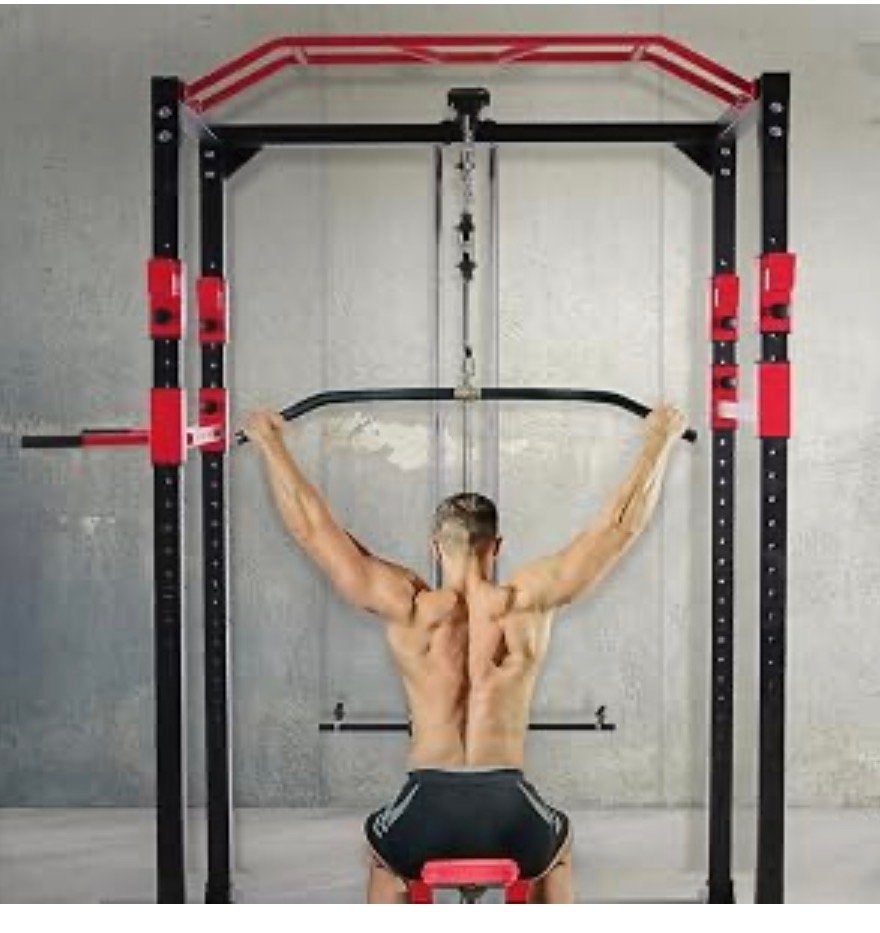 Krachtstation Power Rack met Lat Pulldown en Kabelstation, Ophalen, Krachtstation, Armen, Zo goed als nieuw