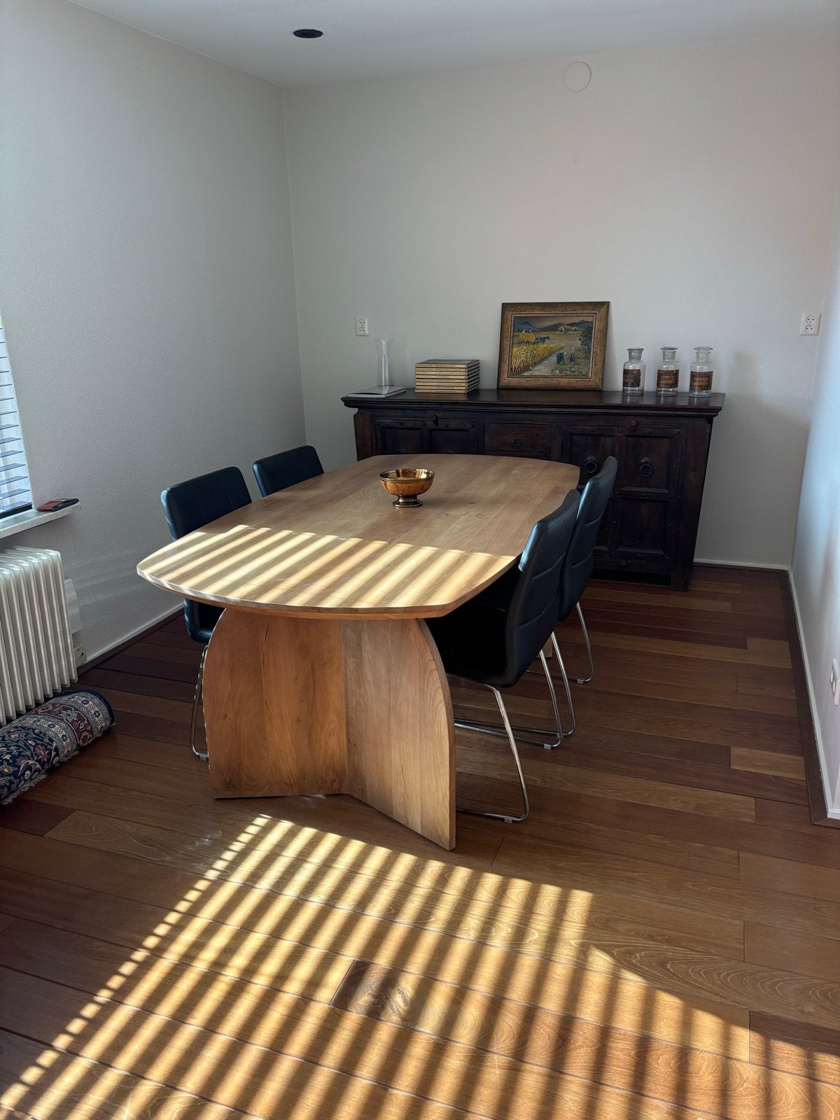 Prachtige, gloednieuwe tafel- mangohout - 180x100 cm, Huis en Inrichting, Ophalen, Gebruikt, 50 tot 100 cm, Vijf personen of meer