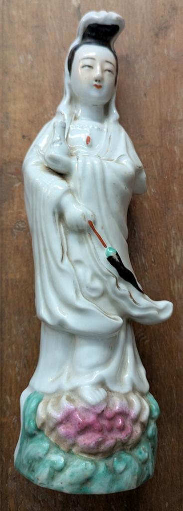 Antiek Chinees Porseleinen Guanyin Beeld - 27cm Hoog, Ophalen