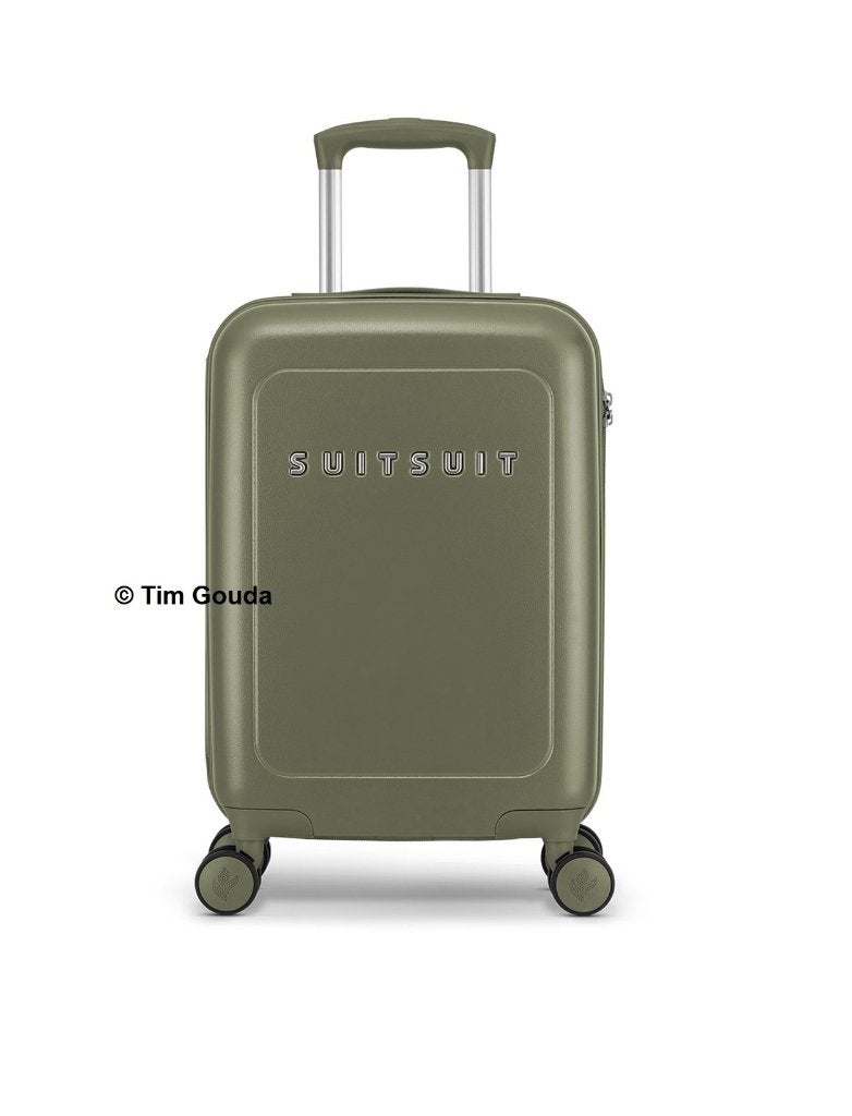 ✅ SUITSUIT Natura Dark Olive koffer 55 cm - NIEUW, Wieltjes, 50 tot 60 cm, Hard kunststof, Nieuw