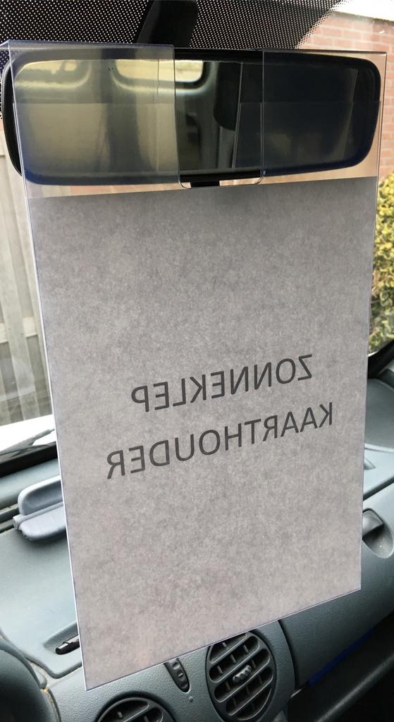 spiegelkaarthouder zonneklep autokaart, Ophalen of Verzenden