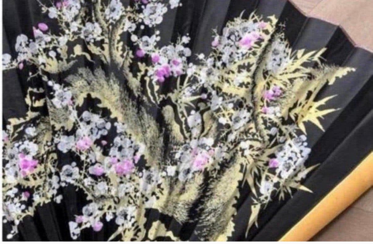 Chinese Waaier  groot model (zwart/roze), Ophalen of Verzenden, Wanddecoratie