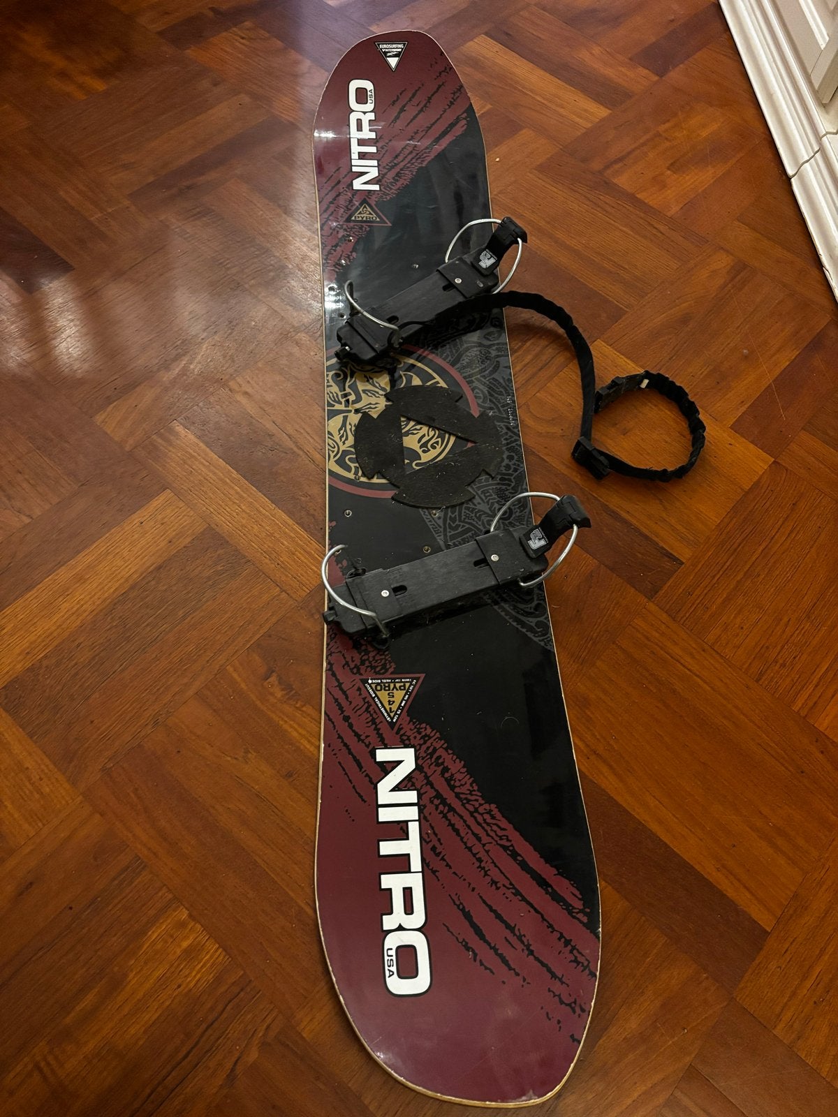 Vintage Nitro Pyro 145 Snowboard(1992/1993)–Originalbindings, Sport en Fitness, Snowboarden, Ophalen of Verzenden, Gebruikt, Board