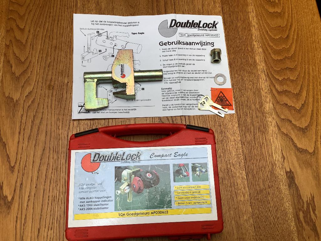 Doublelock Compact Eagel SCM Goedgekeurd koppeling slot Alko, Ophalen of Verzenden, Nieuw