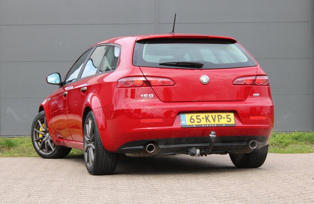 Alfa Romeo 159 Sportwagon 1.750 TBi Distinctive Leder Origin, Auto's, Alfa Romeo, Voorwielaandrijving, Euro 5, Gebruikt, Zwart