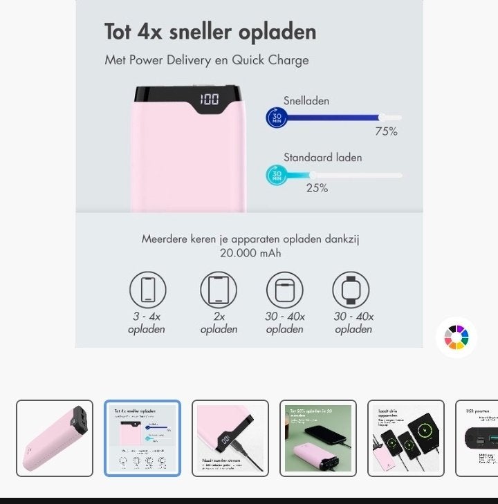 Imoshion Powerbank Lichtroze universeel, Ophalen, Nieuw, Overige merken