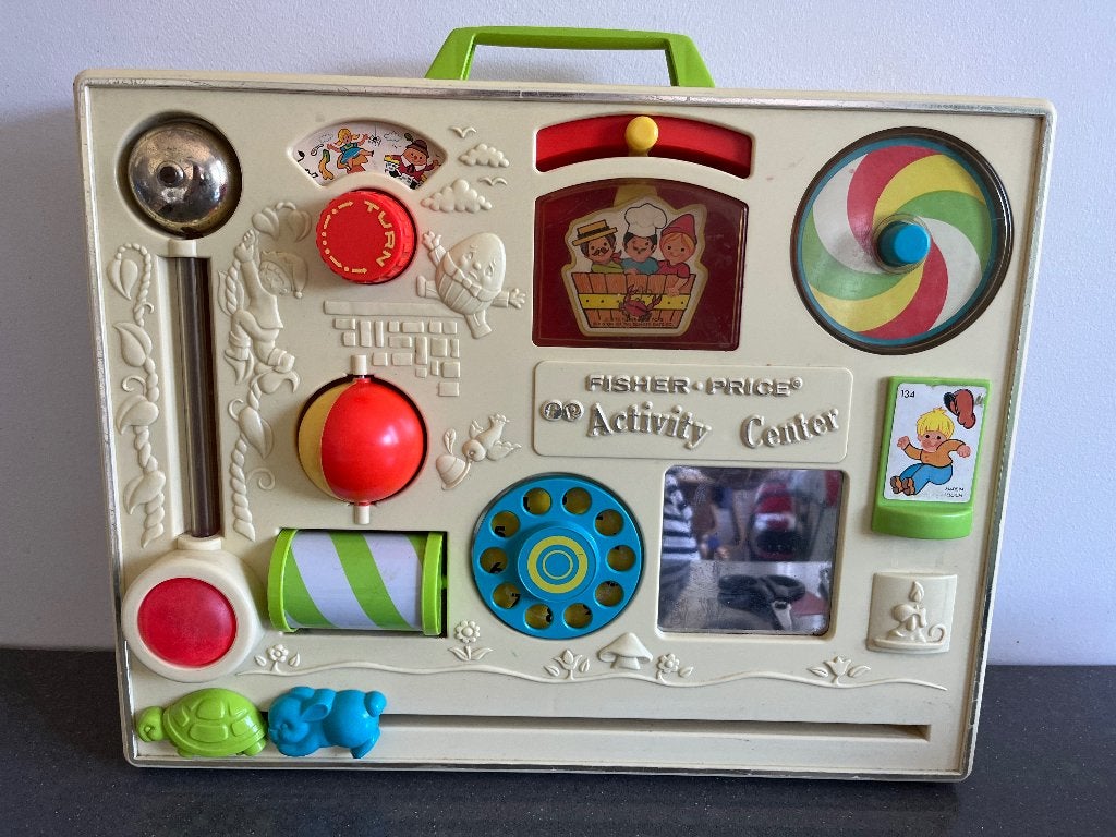 Babyspeeltje voor in de box (Fisher Price), Ophalen of Verzenden, Zo goed als nieuw, Overige typen, Met geluid