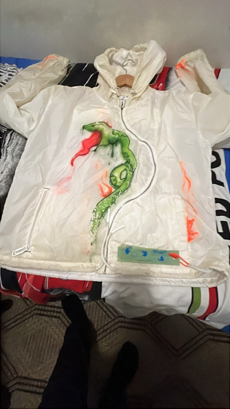 Off-White x Babybrush Windbreaker - Origineel, Kleding | Heren, Ophalen of Verzenden, Zo goed als nieuw, Wit, Off-White