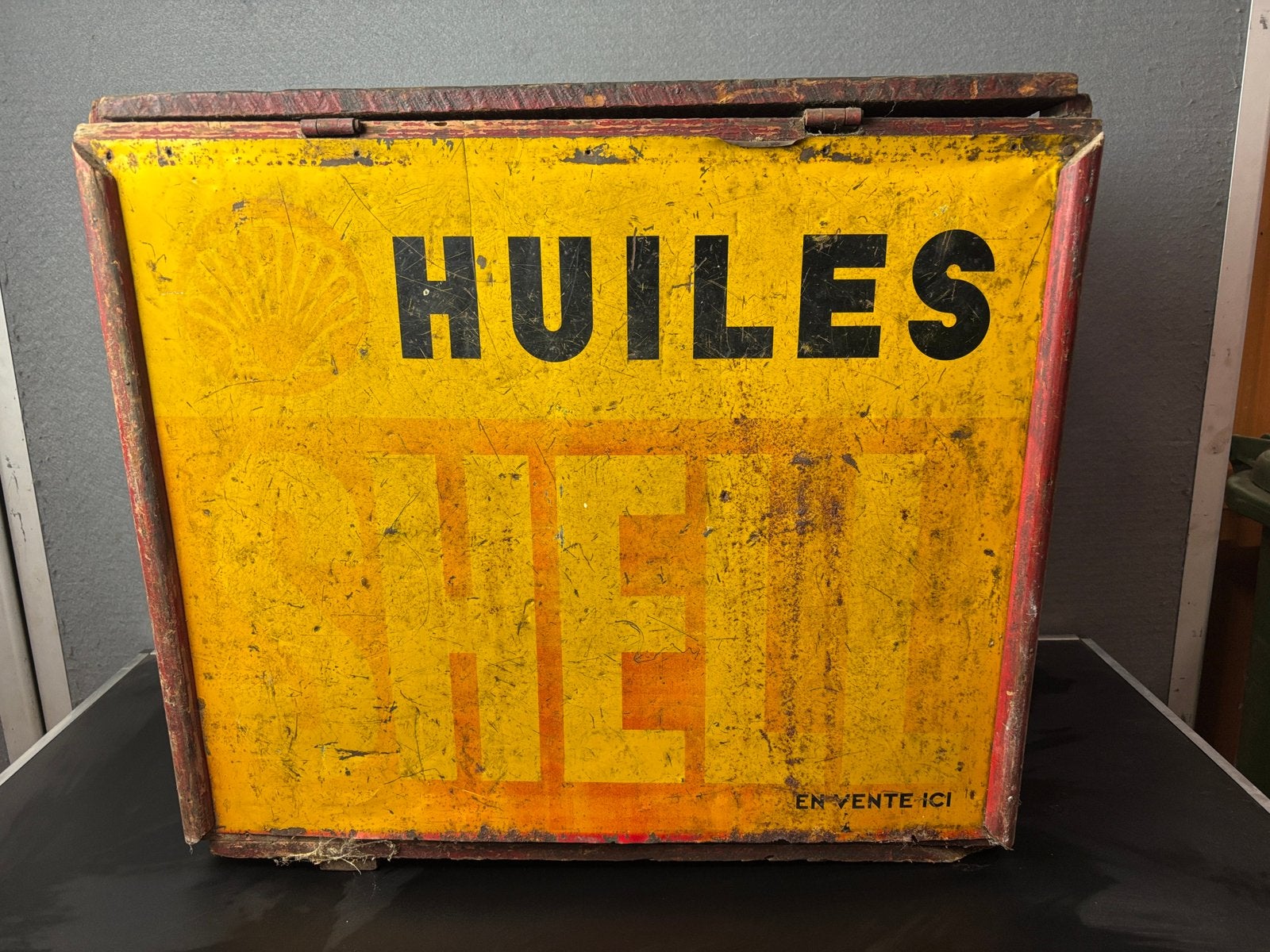 Originele oude Shell krat voor olie blikken, Verzamelen, Merken en Reclamevoorwerpen, Gebruikt, ., ., .