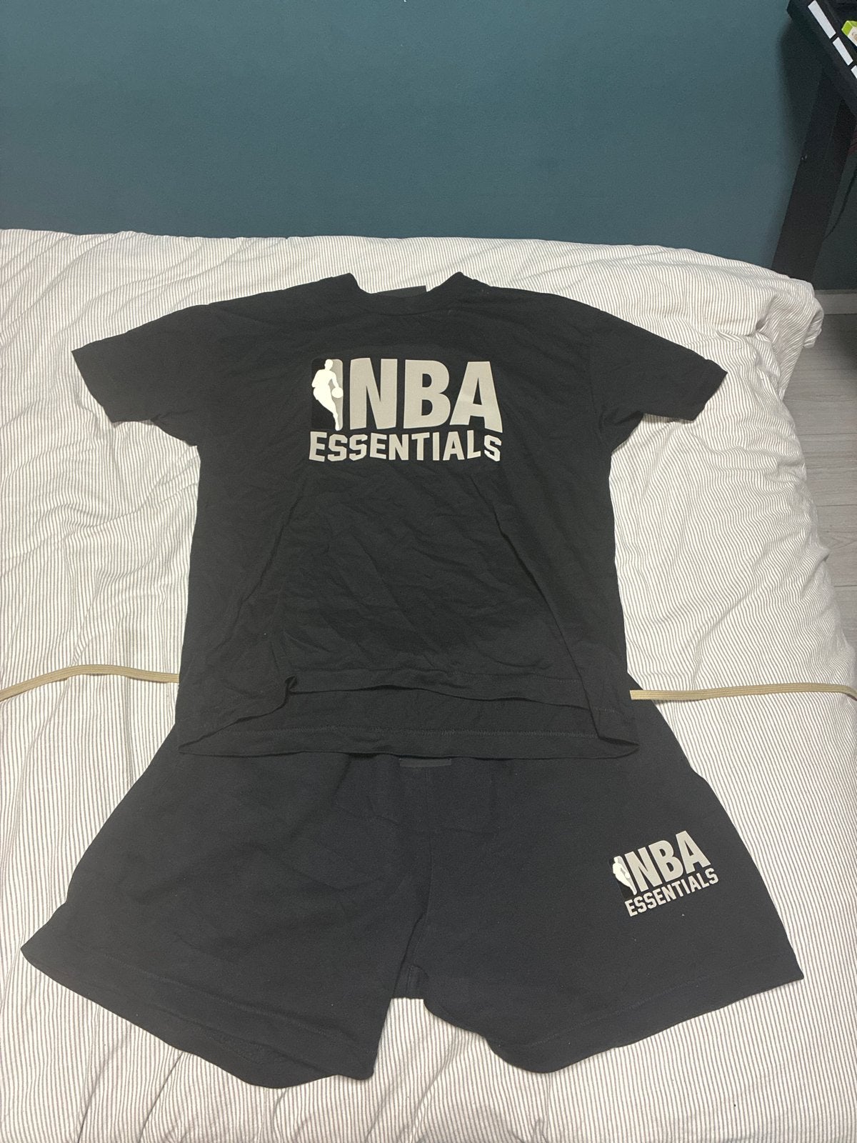 NBA Essentials T-shirt en korte broek set, Ophalen of Verzenden, Gedragen, Maat 46 (S) of kleiner, Zwart