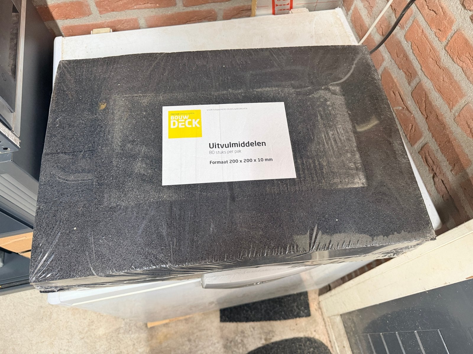 Rubberen tegeldragers 200x200x10 mm (80 stuks.)2x aanwezig, Ophalen of Verzenden, Nieuw