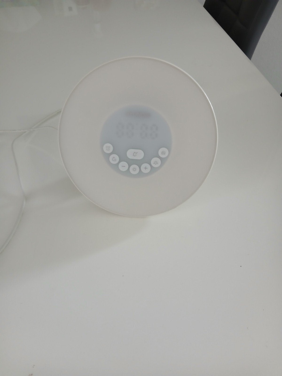 Wake-up Light Wekker met Licht en Geluid, Wit, Gebruikt, Kunststof, Ophalen of Verzenden