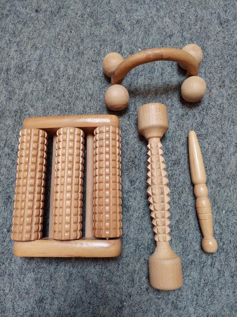 Houten massage set, Ophalen of Verzenden, Zo goed als nieuw, Hotstone
