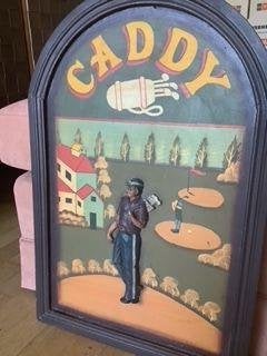 Caddy decoratieve reclamebord houten wandbord sportbord, Ophalen, 40 cm, Hout, 60 cm