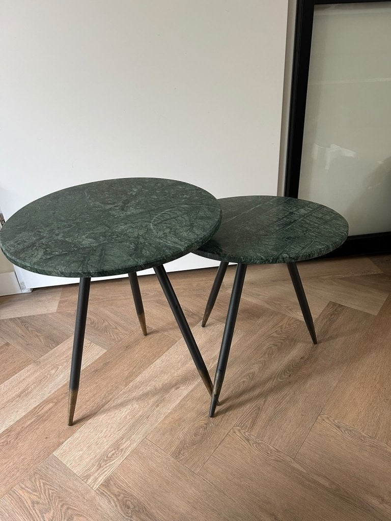 Bijzettafeltjes, Huis en Inrichting, Minder dan 55 cm, Gebruikt, Rond, Ophalen